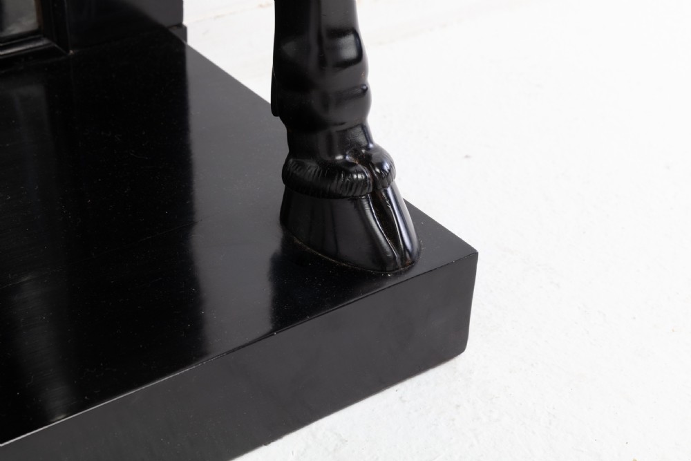 19th Century French Ebonised Console Table with Marble Top View IV