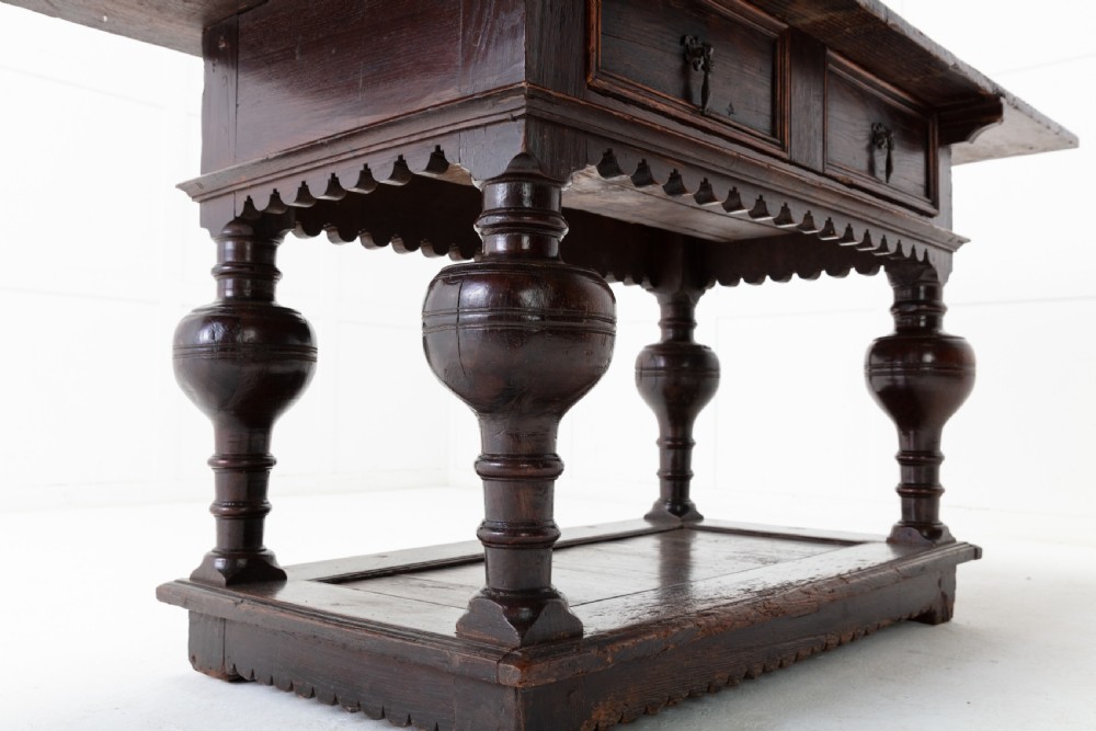 17th Century Flemish Oak Side Table View IV