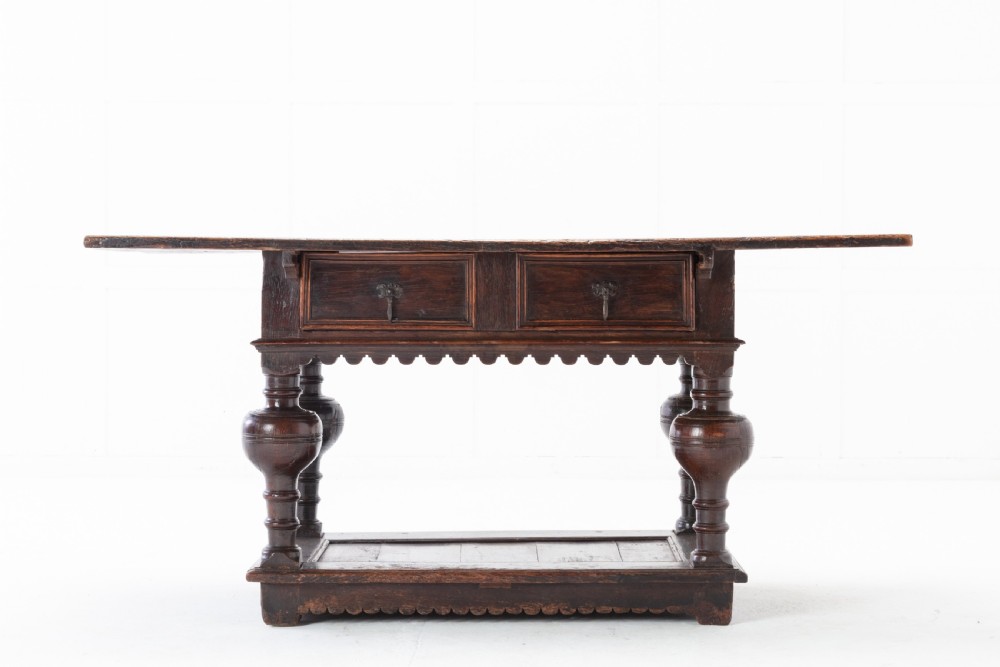 17th Century Flemish Oak Side Table View II