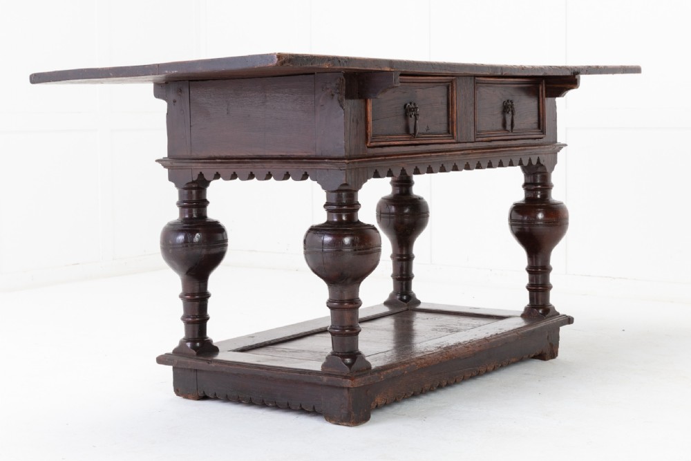17th Century Flemish Oak Side Table