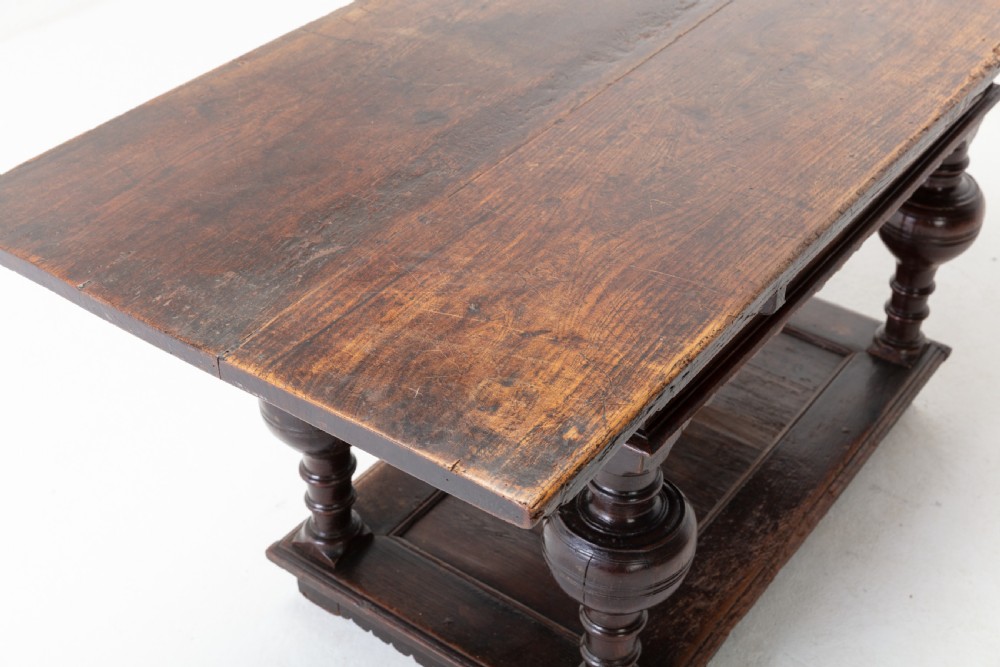 17th Century Flemish Oak Side Table View V