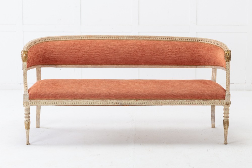 19th Century Swedish Painted Sofa View II