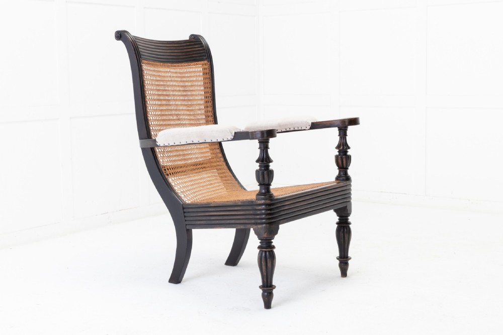 19th Century Anglo Indian Ebonised Teak Armchair View III