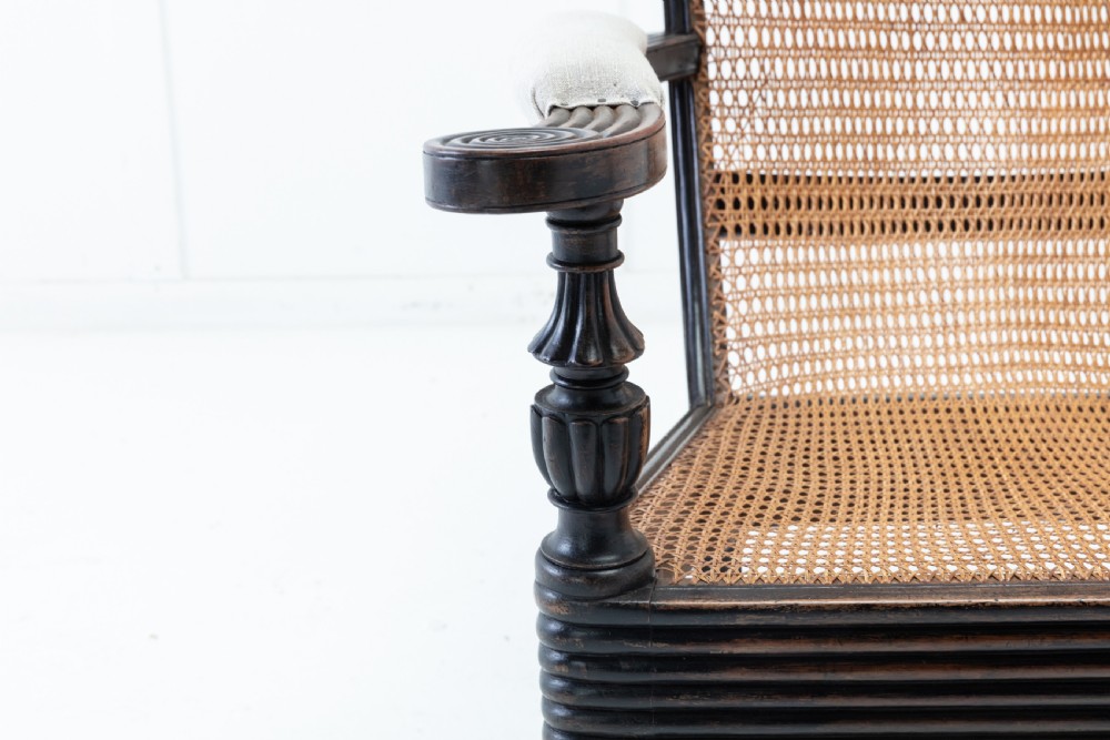 19th Century Anglo Indian Ebonised Teak Armchair View IV