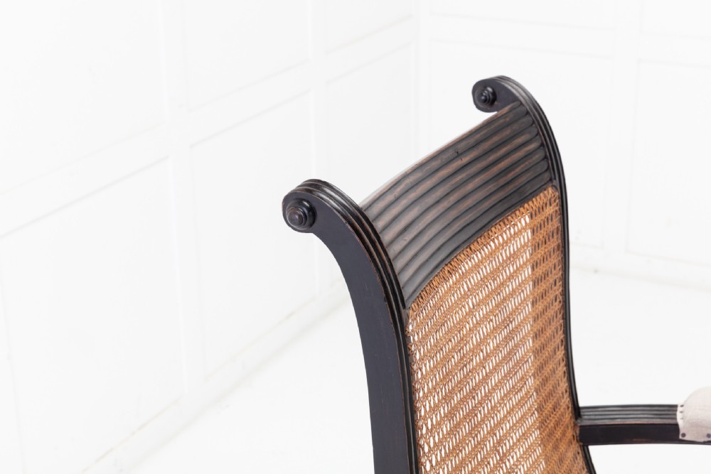 19th Century Anglo Indian Ebonised Teak Armchair View VII