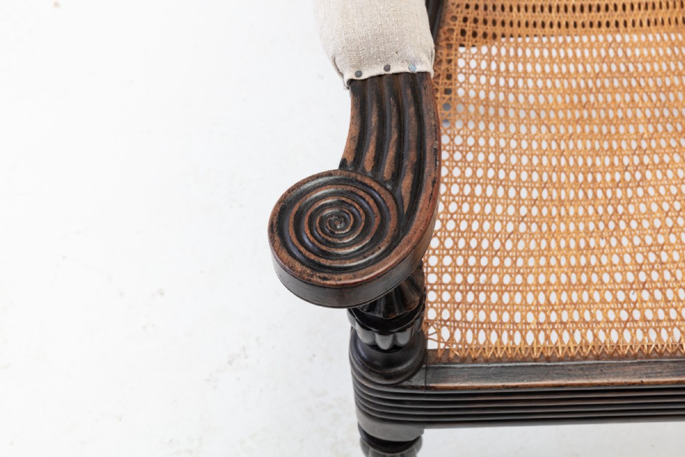 19th Century Anglo Indian Ebonised Teak Armchair View IX