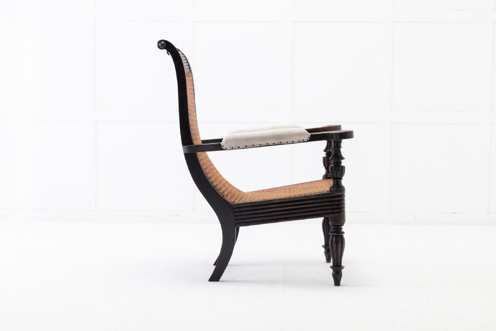 19th Century Anglo Indian Ebonised Teak Armchair View X