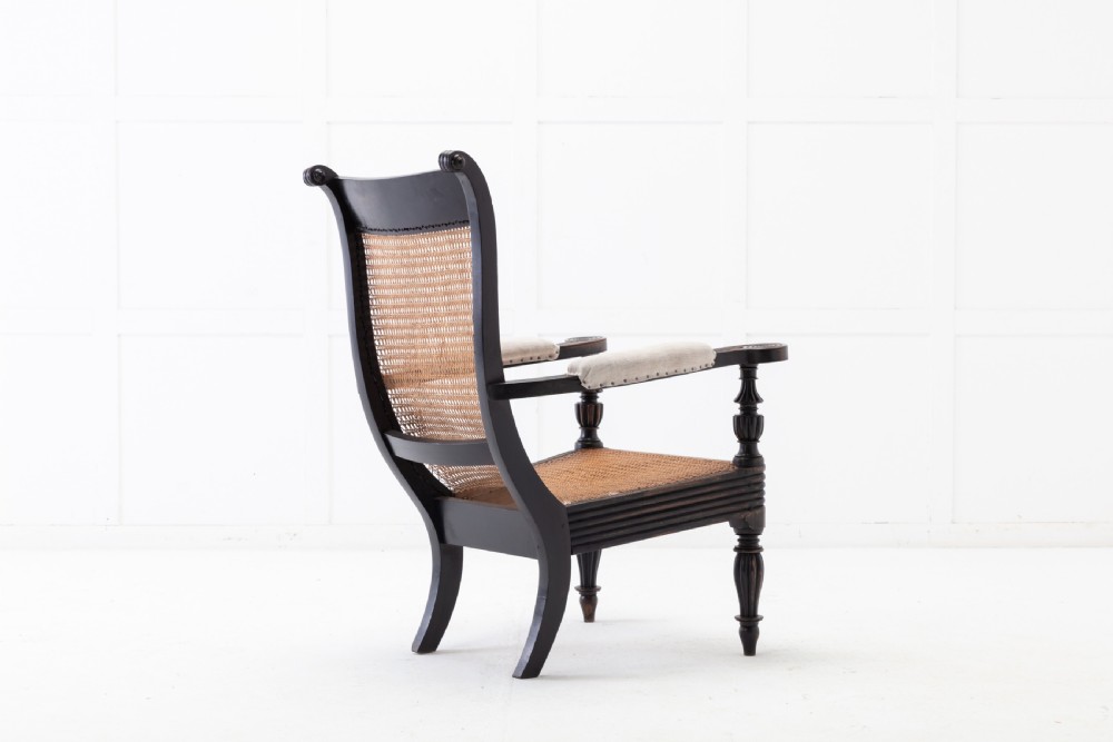 19th Century Anglo Indian Ebonised Teak Armchair View XI