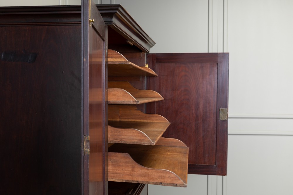 18th Century Georgian Mahogany Linen Press View VI