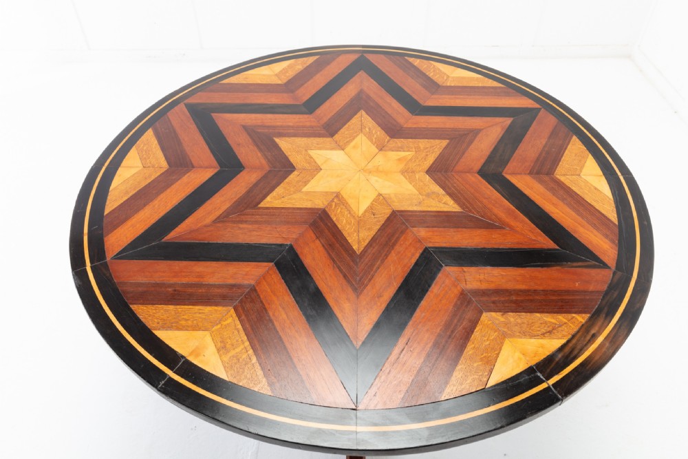 19th Century French Specimen Inlaid Circular Table View III