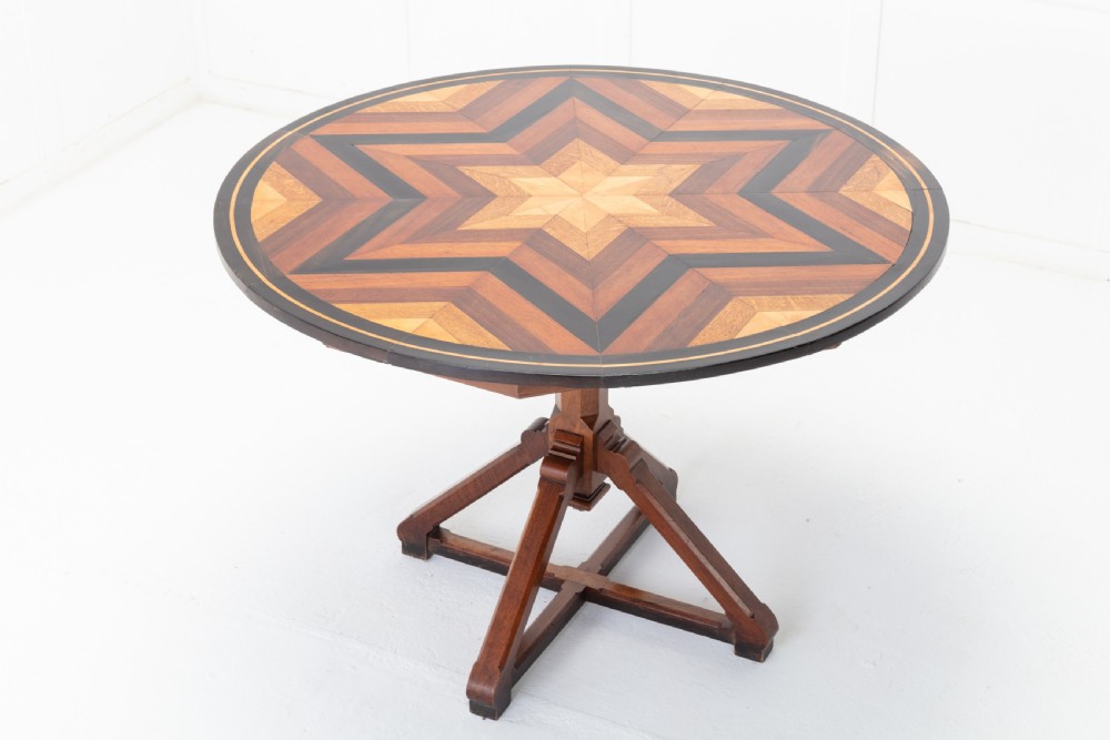 19th Century French Specimen Inlaid Circular Table