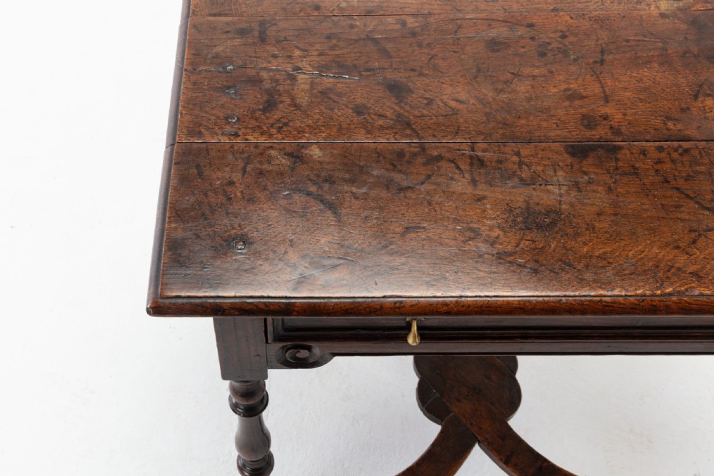 Late 17th Century Oak Side Table View V