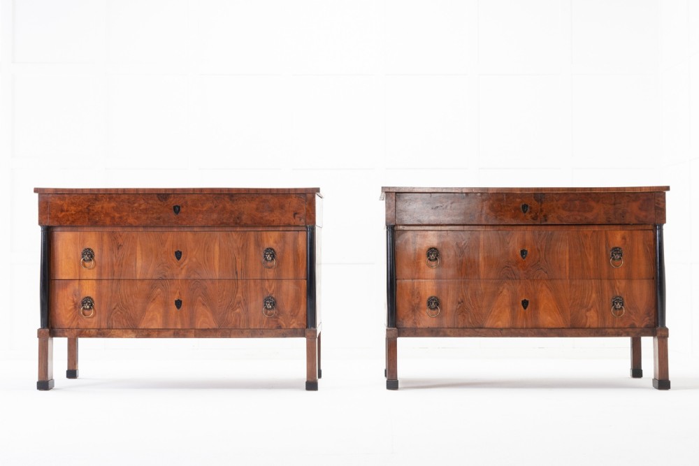 Pair of Early 19th Century Italian Walnut Chest of Drawers View II