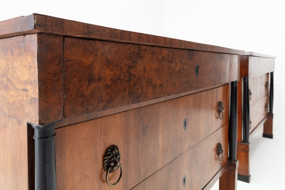 Pair of Early 19th Century Italian Walnut Chest of Drawers View III