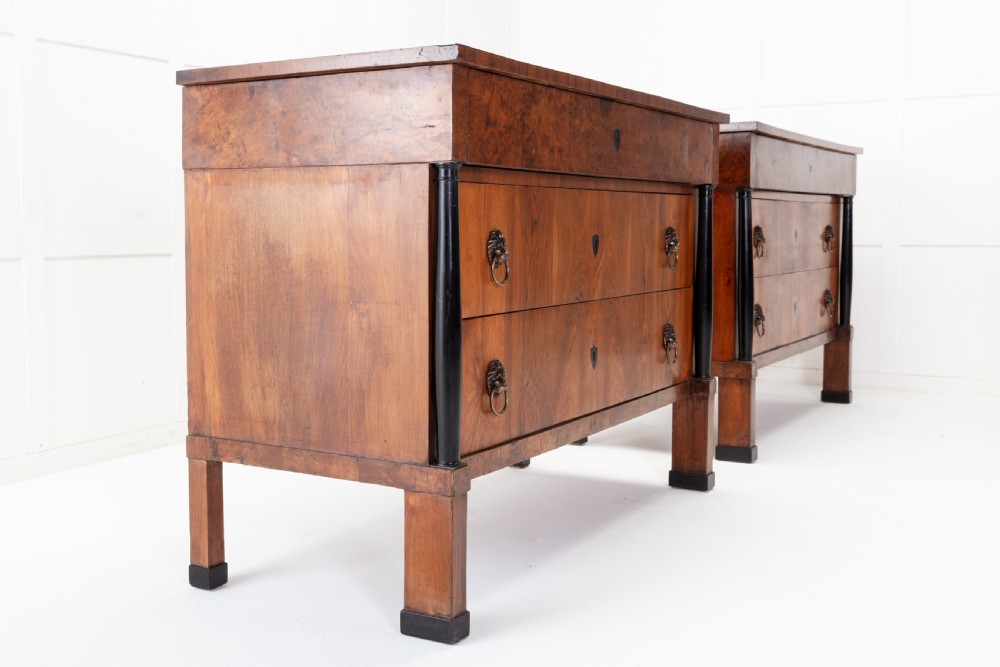 Pair of Early 19th Century Italian Walnut Chest of Drawers View X
