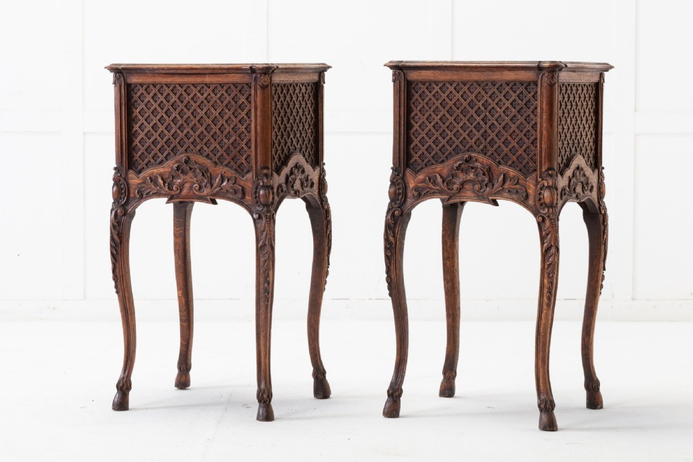 Pair of 19th Century French Oak Bedside Tables
