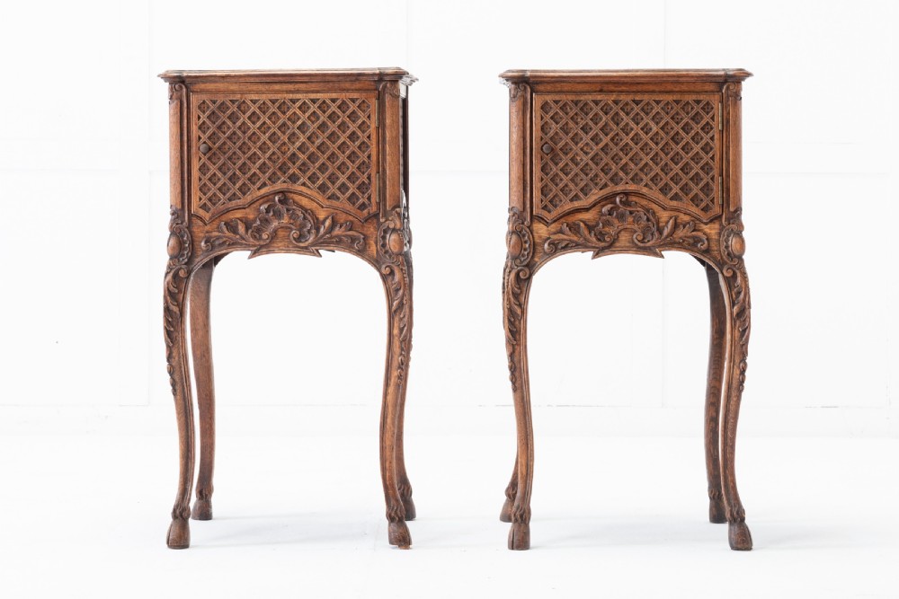 Pair of 19th Century French Oak Bedside Tables View II