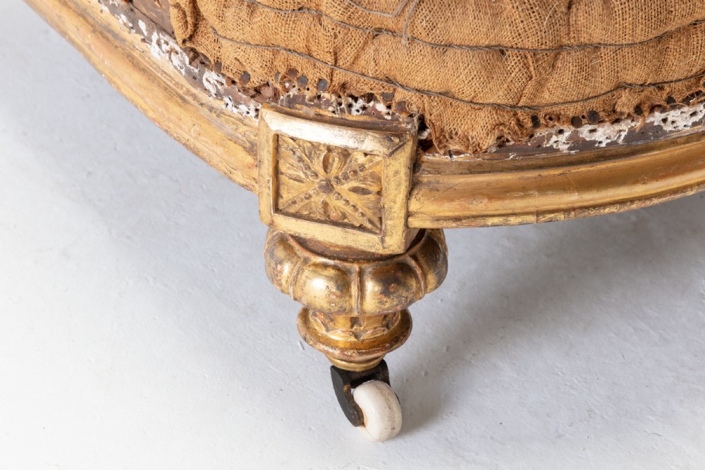 19th Century English Country House Giltwood Armchair View III
