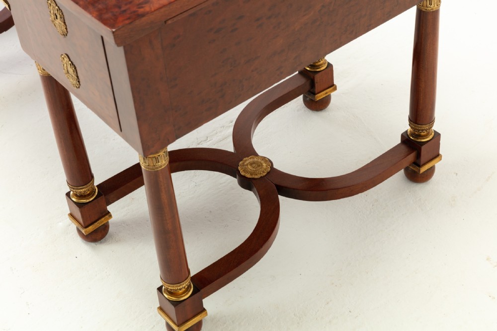 19th Century French Plum Pudding Mahogany Bureau Plat View V