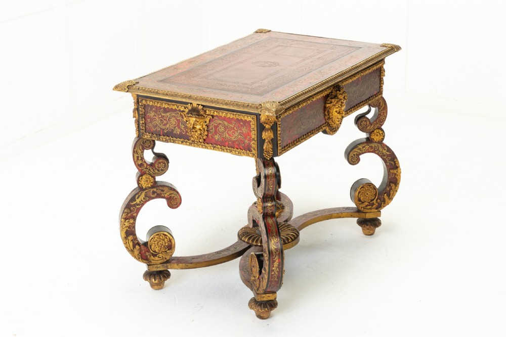19th Century French Boulle Bureau Plat View II