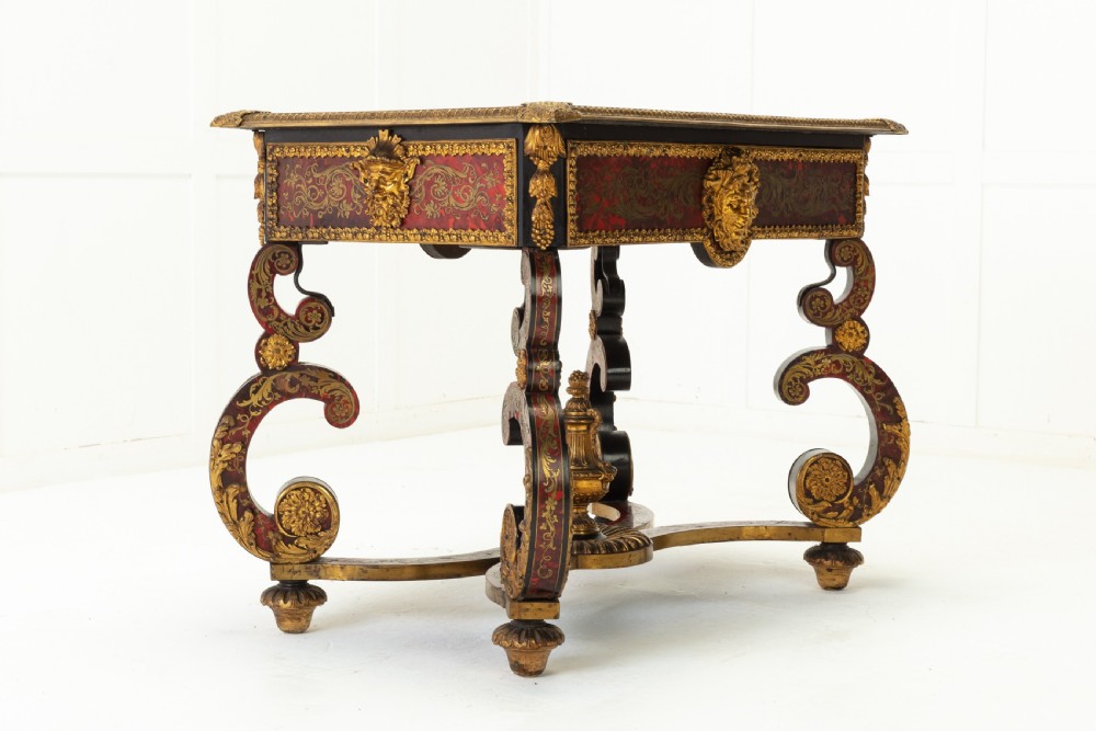 19th Century French Boulle Bureau Plat View III