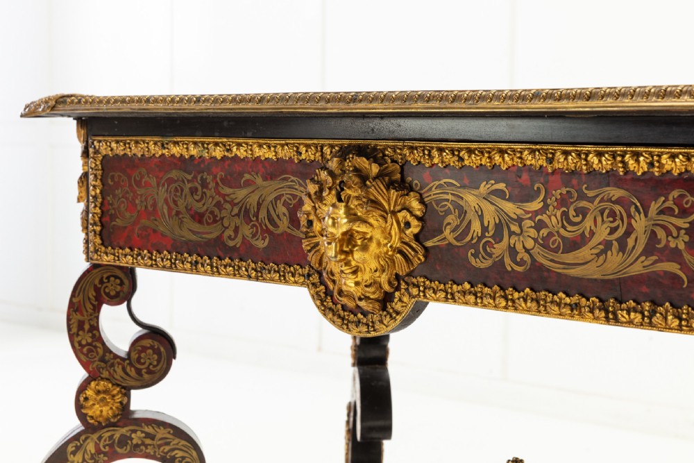 19th Century French Boulle Bureau Plat View IV