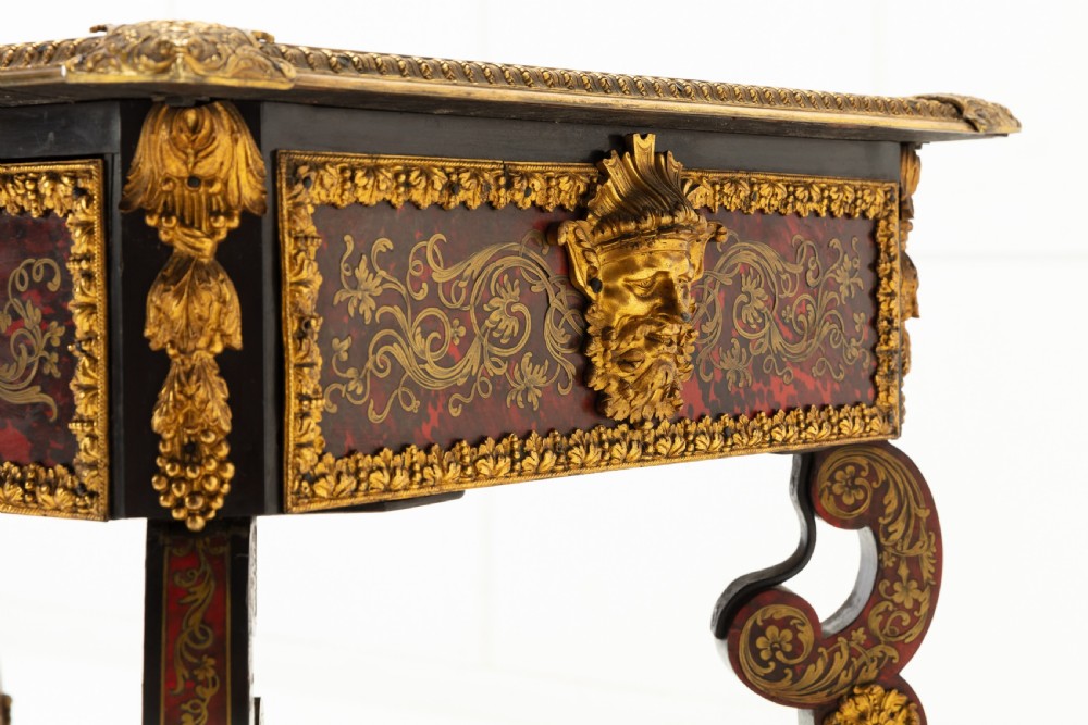 19th Century French Boulle Bureau Plat View VI
