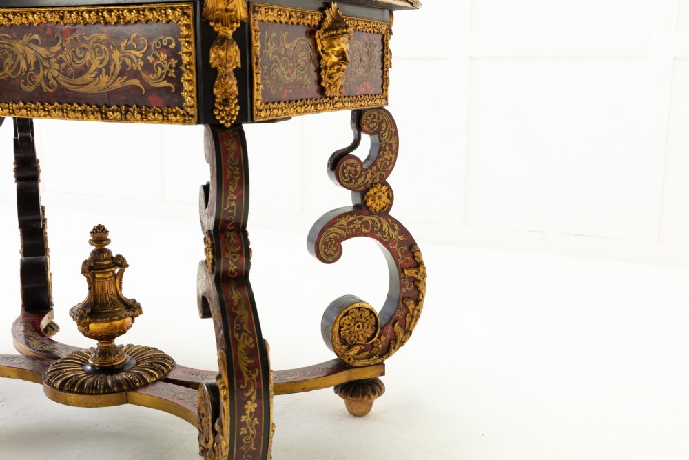 19th Century French Boulle Bureau Plat View VIII