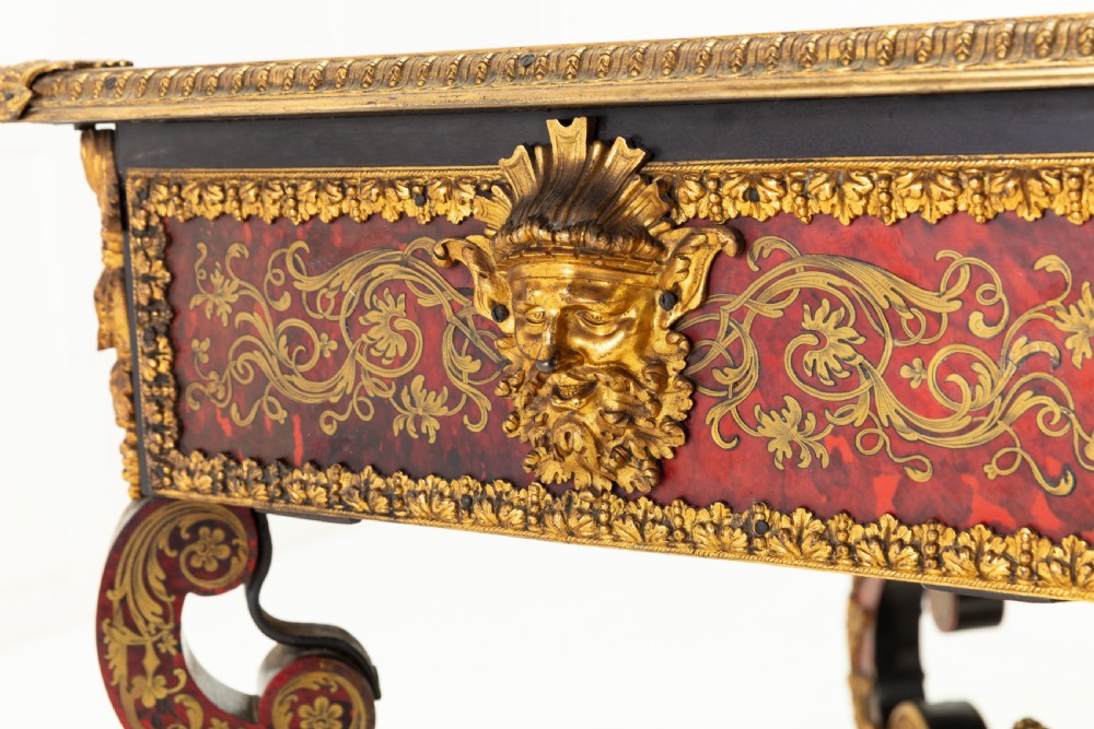 19th Century French Boulle Bureau Plat View IX