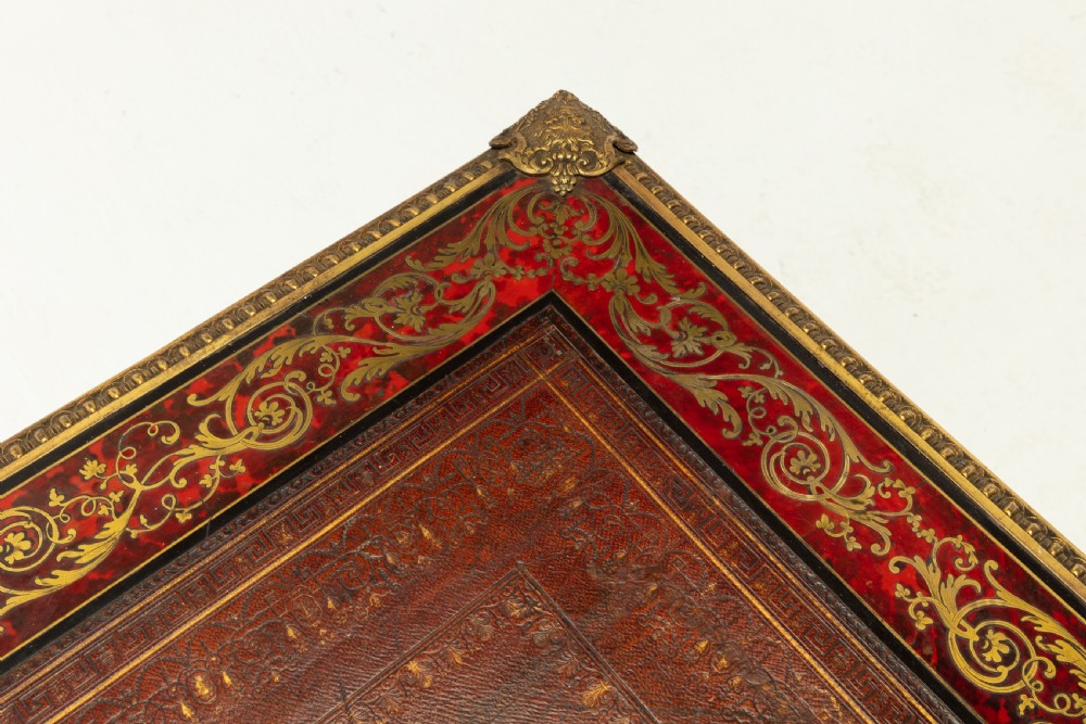 19th Century French Boulle Bureau Plat View XIII