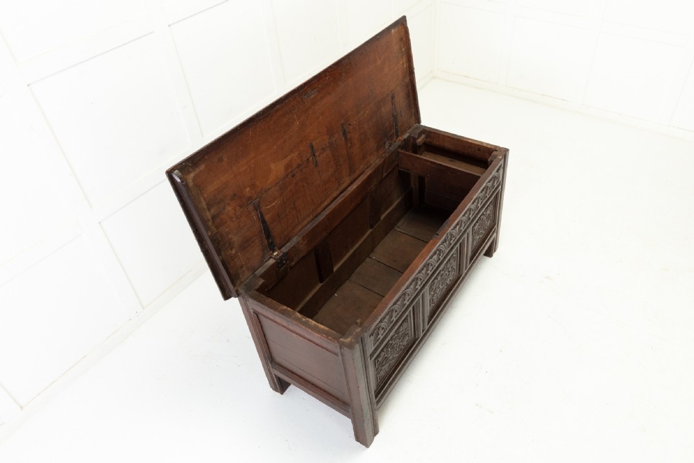17th Century English Oak Coffer View II