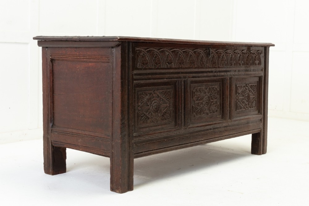 17th Century English Oak Coffer View V