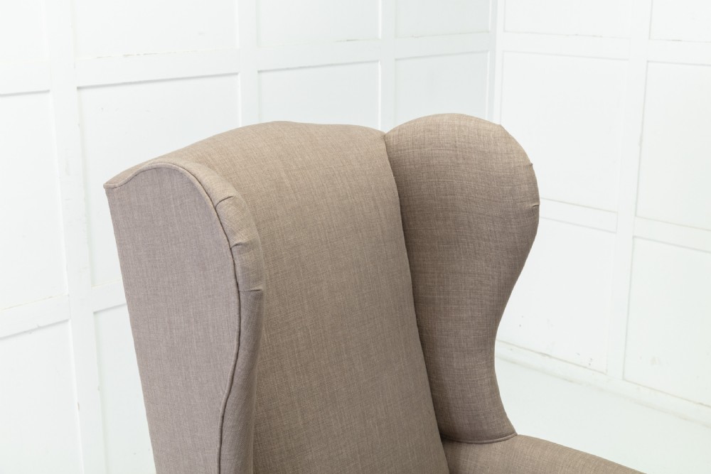 19th Century English Mahogany Wing Chair View IV