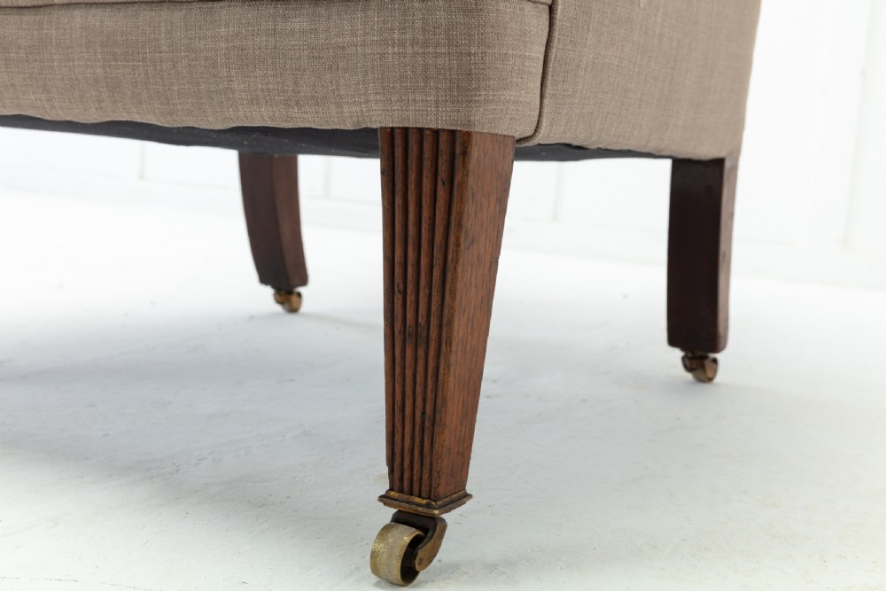 19th Century English Mahogany Wing Chair View V