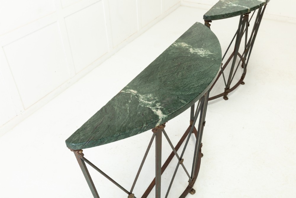 Pair of French 1940s Iron Console Tables View III