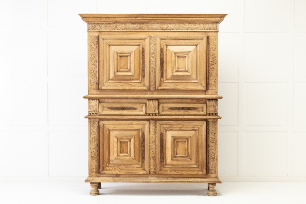 17th Century Flemish Bleached Oak Cabinet