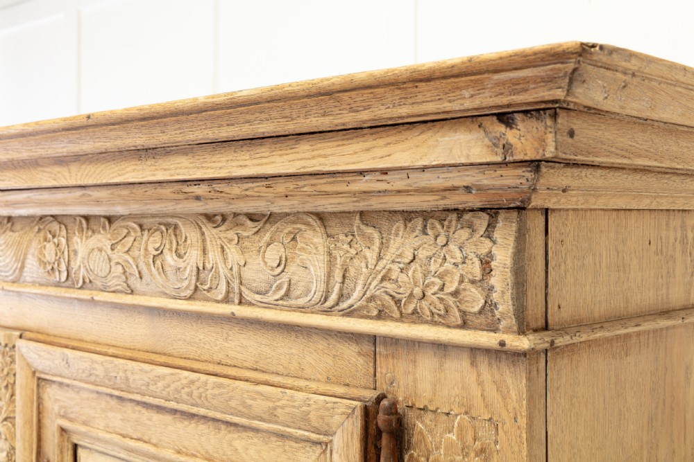 17th Century Flemish Bleached Oak Cabinet View III