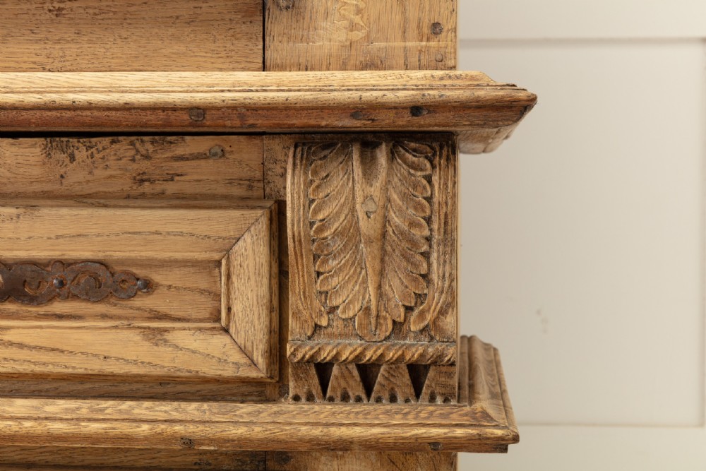 17th Century Flemish Bleached Oak Cabinet View X
