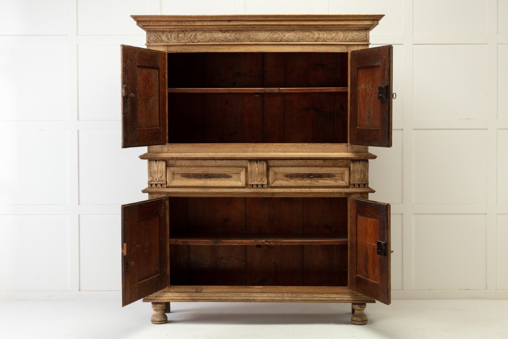 17th Century Flemish Bleached Oak Cabinet View XI