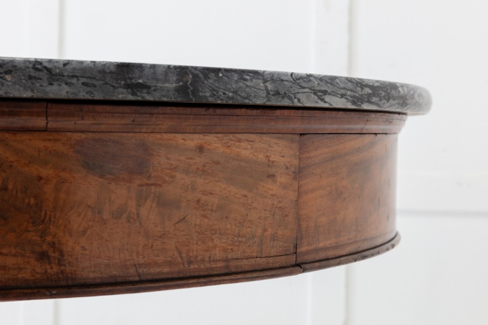 Early 19th Century French Mahogany Circular Table with Marble Top View V