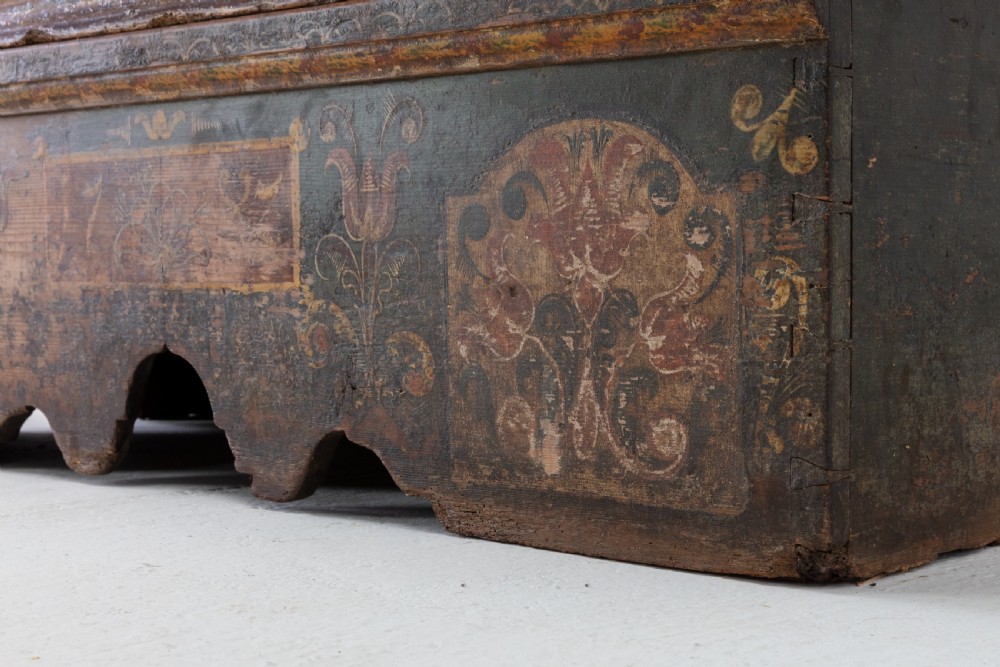 18th Century Painted Trunk on Stand View V