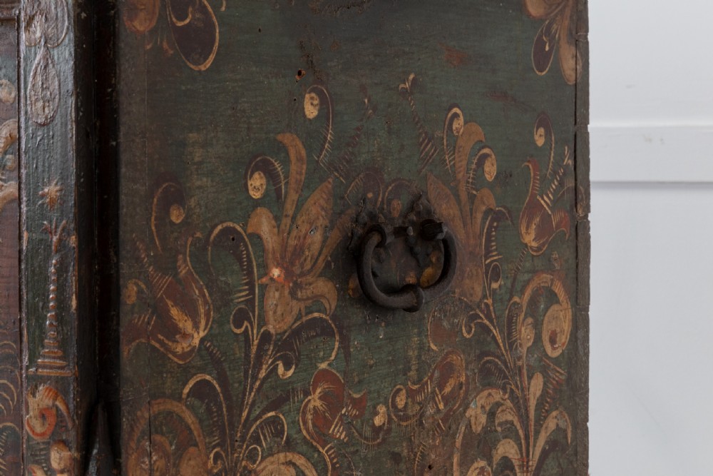 18th Century Painted Trunk on Stand View VII