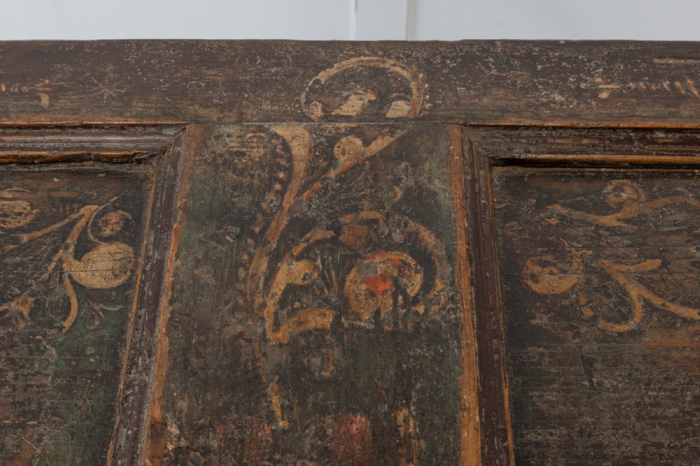 18th Century Painted Trunk on Stand View IX