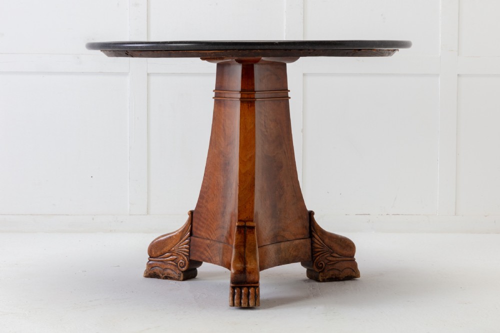19th Century French Mahogany Guéridon with Marble Top View II