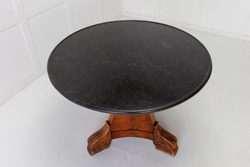 19th Century French Mahogany Guéridon with Marble Top View V