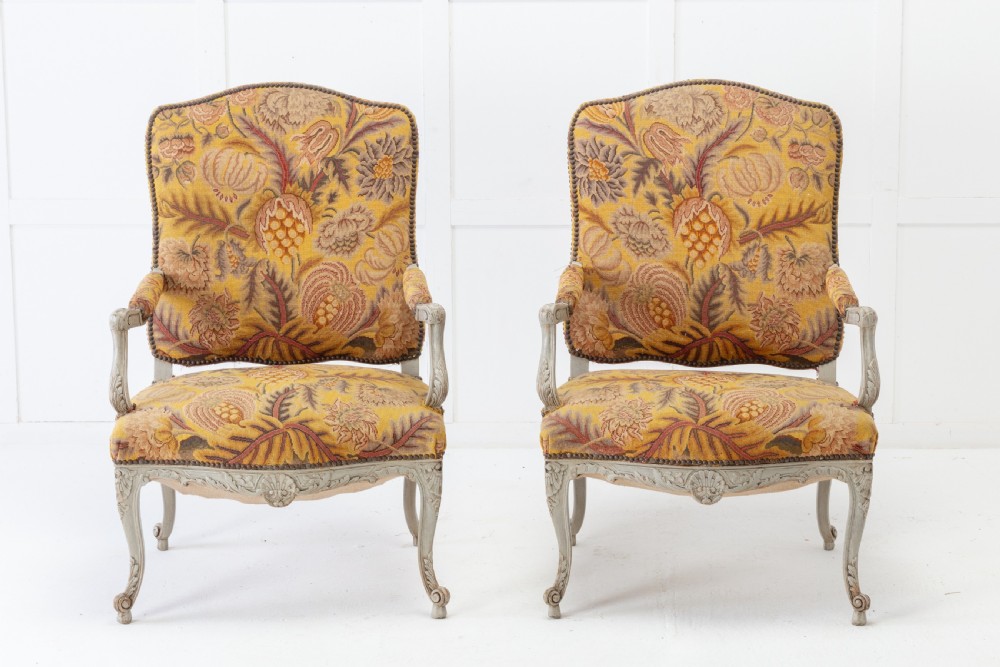 Pair of 1920s French Painted Chairs View II