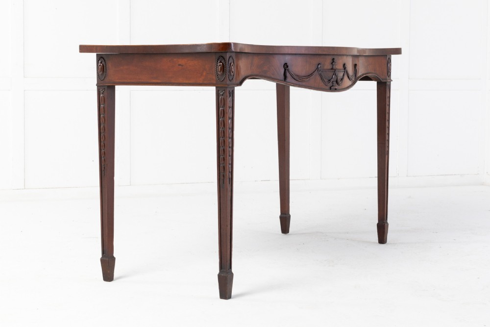 18th Century George III Mahogany 'Adam Style' Serpentine Side Table View II
