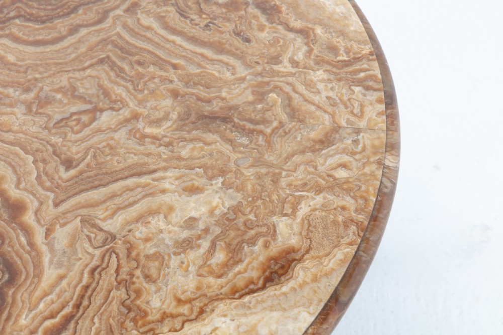 1940s Italian Table with Onyx Top View V