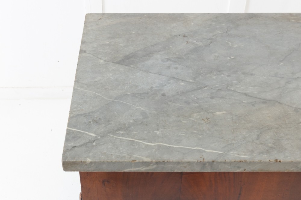 Early 19th Century Walnut Console Table with Marble Top View III