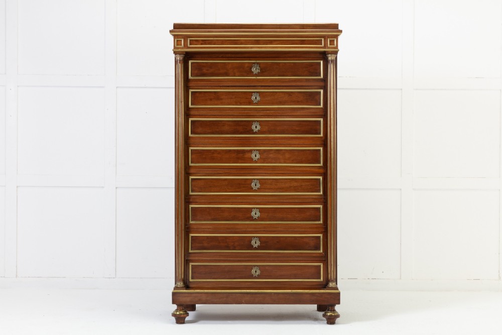 19th Century French Mahogany Tall Chest
